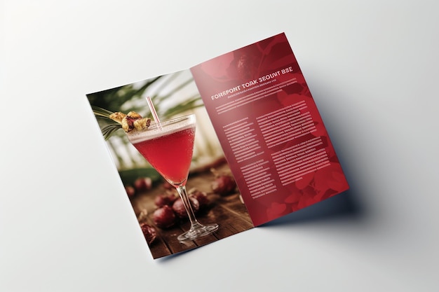 Photo brochure de cocktail d'été