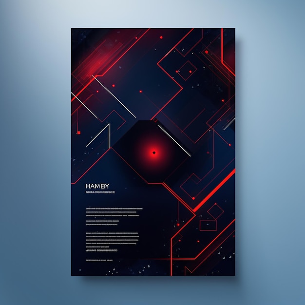 Photo brochure géométrique et technologique abstraite
