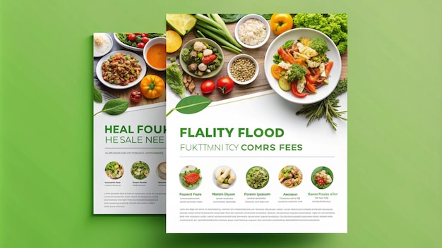 Une brochure pour une brochure sur l'alimentation saine
