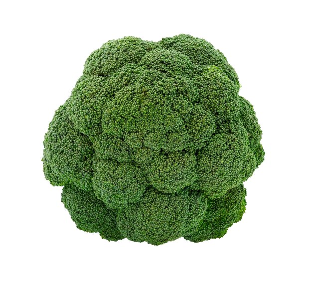 Brocoli frais isolé sur fond blanc Brocoli vue du haut