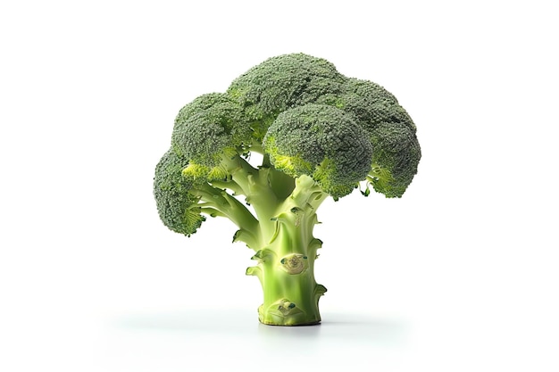 Brocoli frais isolé sur fond blanc