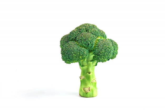 Brocoli isolé sur fond blanc