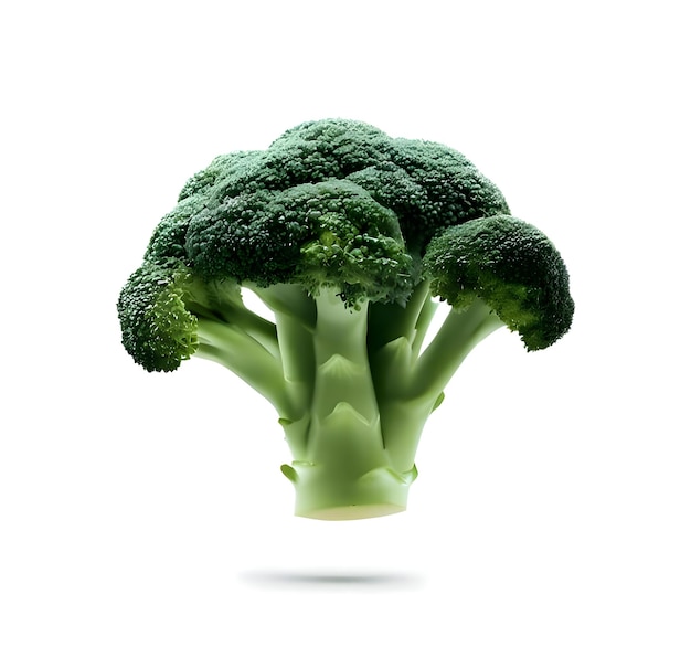 Brocoli vert en lévitation