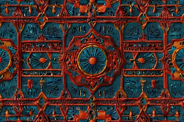 Des broderies de Fassi marocaines exquises avec des motifs géométriques abstraits