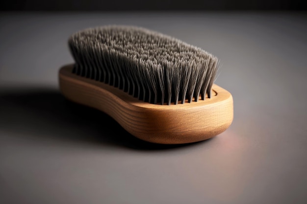 Brosse à barbe en bois grise sans poils