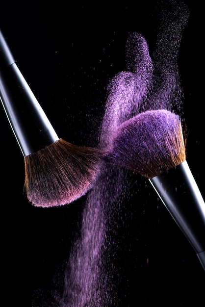 Brosse le maquillage et le fard à paupières