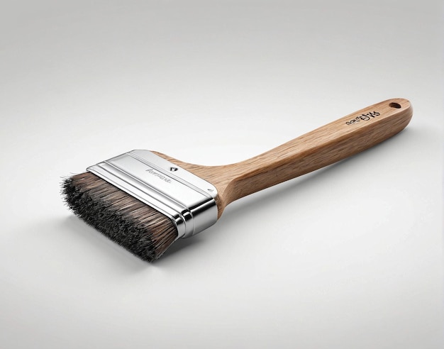 une brosse à poignée en bois