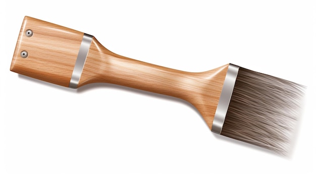 Photo brosse pour les cheveux sur fond blanc concept de soins capillaires salon de coiffure