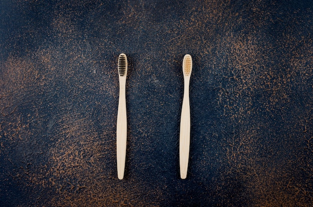 Brosses à dents en bambou écologique biologique naturel