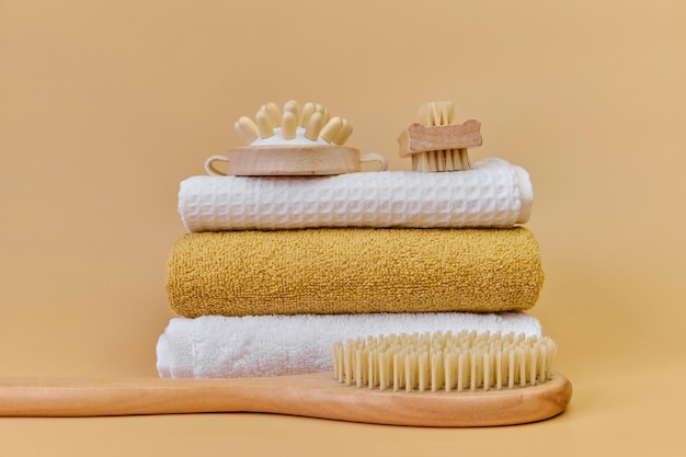 Brosses et serviettes de massage naturelles pour massage spa