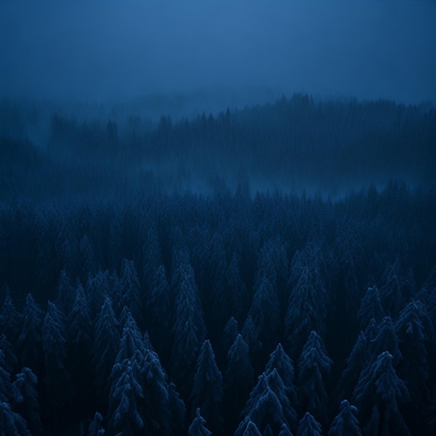 Brouillard dans la forêt