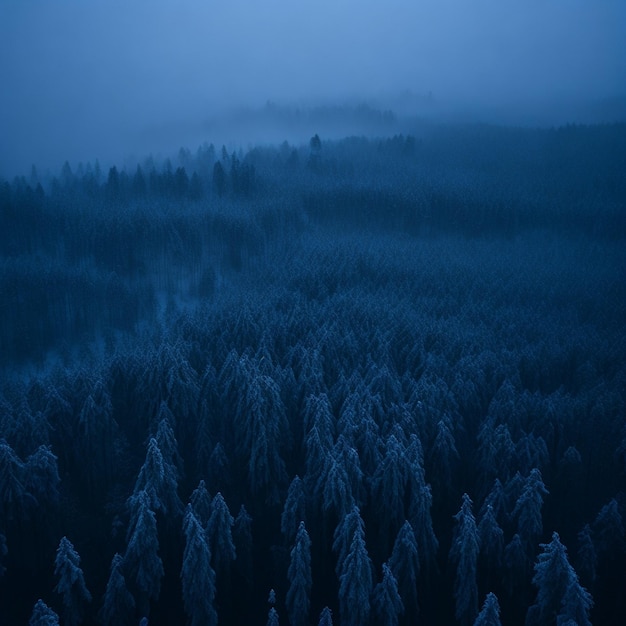 Brouillard dans la forêt