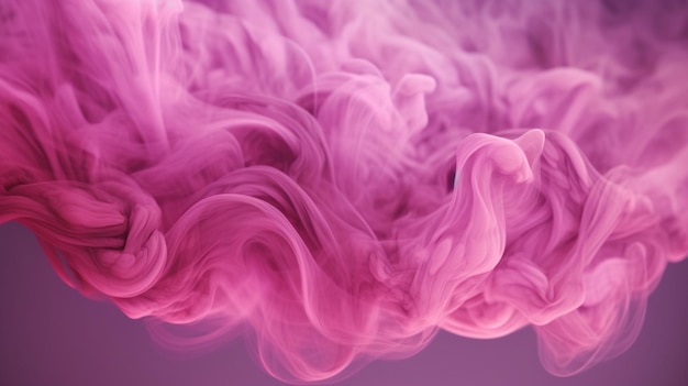 Brouillard tourbillonnant mystérieux dans les teintes roses, magenta et violettes