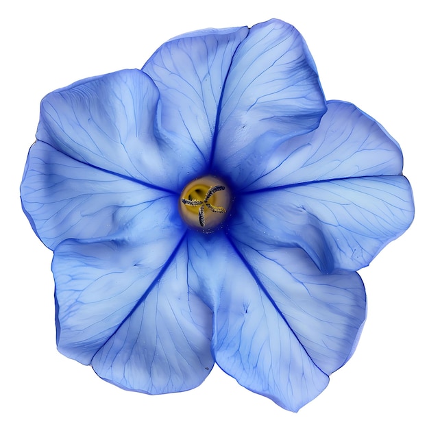 Browallia fleur avec bleu saphir et couleur frappante le F Clipart isolé sur blanc BG naturel