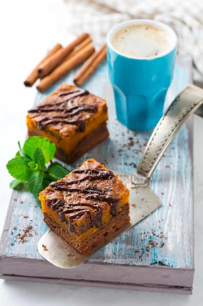 Brownie au chocolat à la citrouille