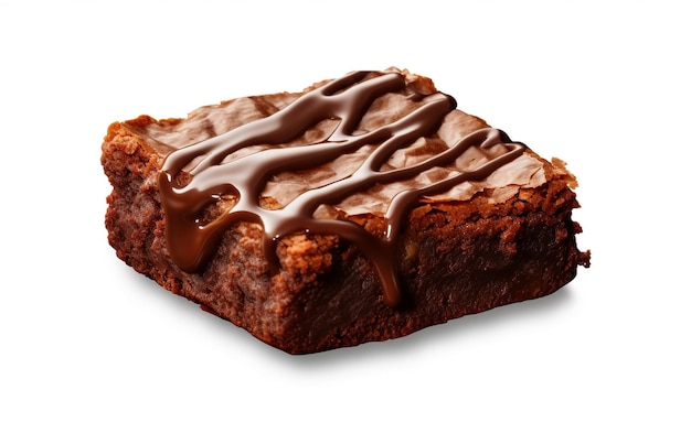 Un brownie au chocolat sur un fond clair