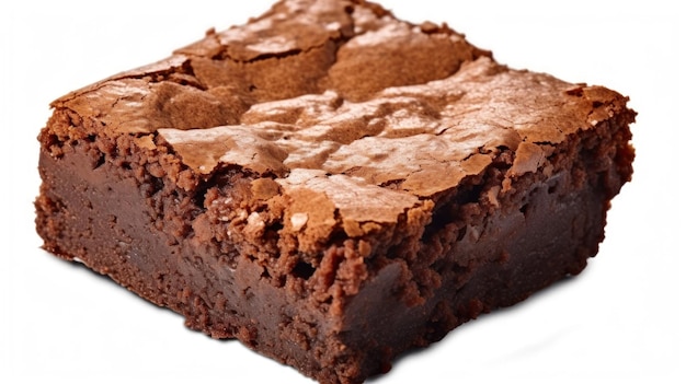 un brownie avec une bouchée retirée