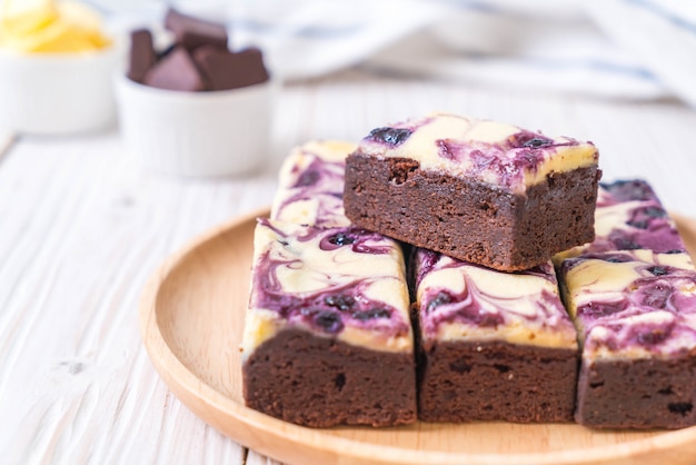 brownies au fromage myrtille