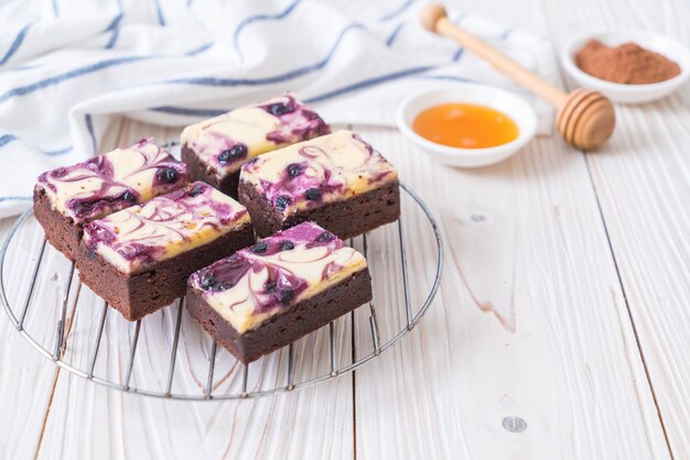 brownies au fromage myrtille