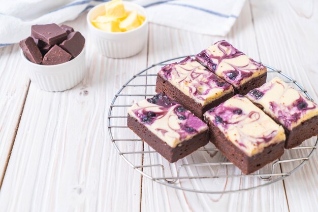 brownies au fromage myrtille