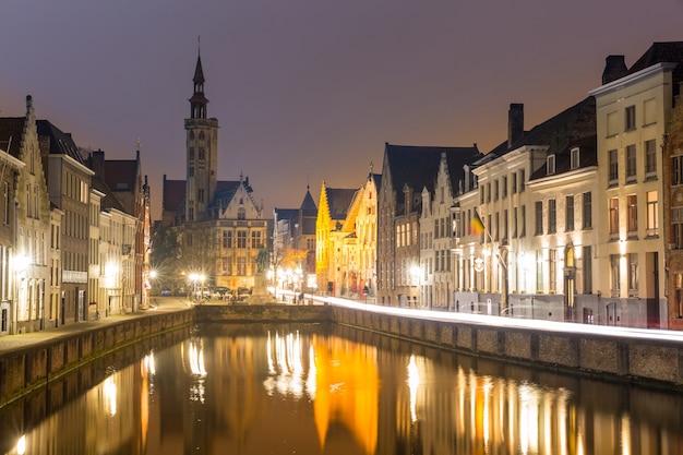 Bruges, Belgique la nuit