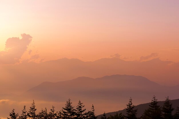 Brume du coucher du soleil