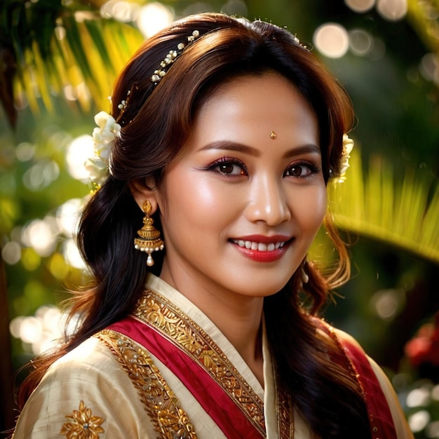 Une Bruneienne du Brunei Darussalam, citoyenne typique du pays