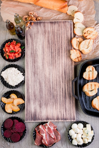 Bruschetta Ingrédients pour la préparation