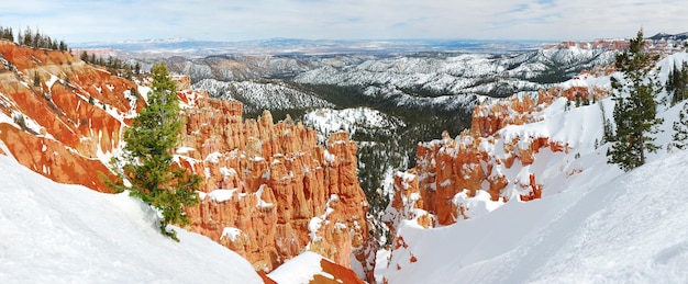 Bryce Canyon avec de la neige en hiver