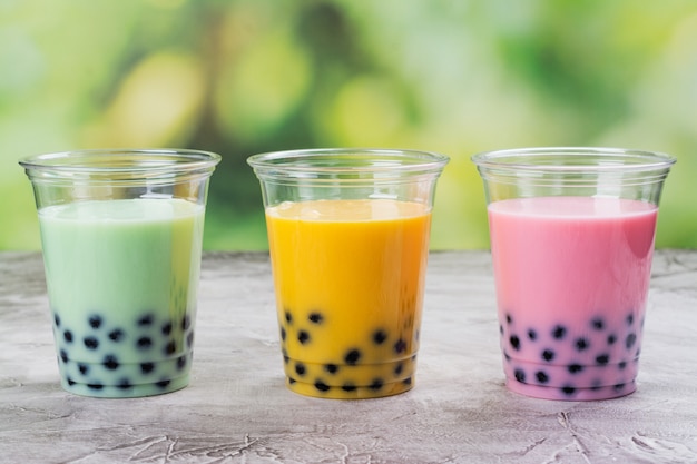 Bubble Tea fait maison avec des perles de tapioca