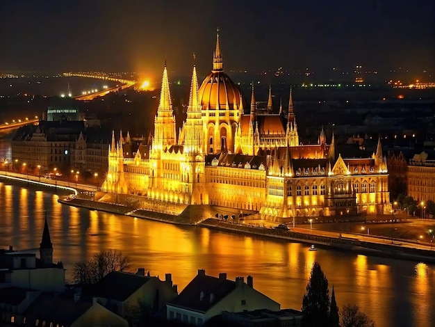 Budapest historique la nuit