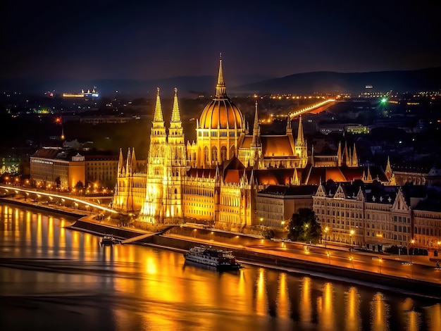 Budapest historique la nuit