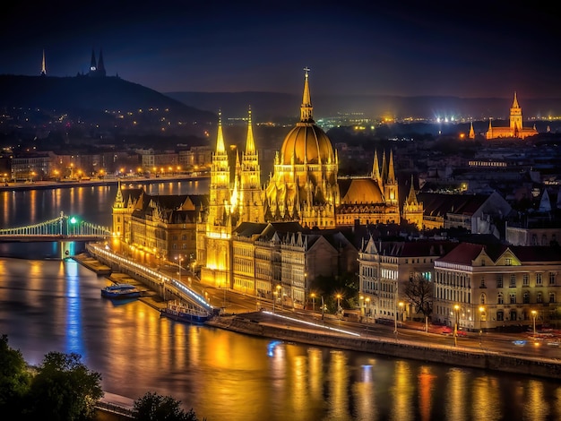 Budapest historique la nuit