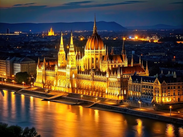 Budapest historique la nuit