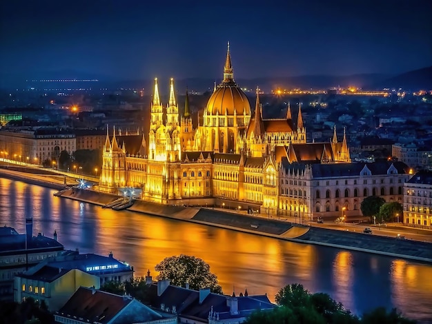 Budapest historique la nuit