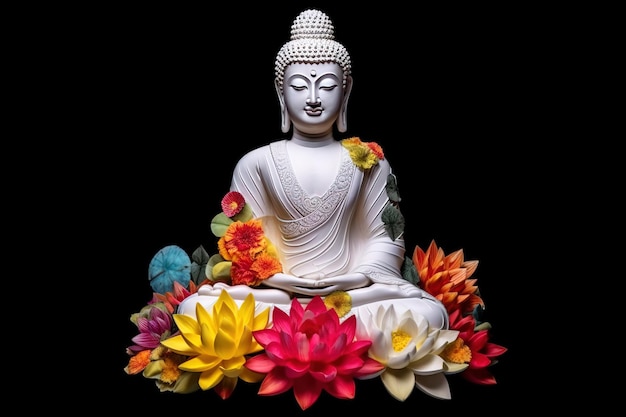 Buddha Purnima Fête religieuse bouddhiste indienne générée par l'IA