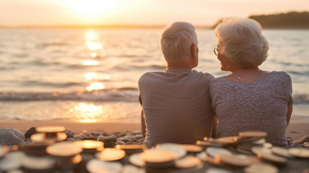 Budget pour la retraite axé sur les individus ou les couples planifiant leurs finances de retraite mettant en évidence la responsabilité budgétaire à long terme