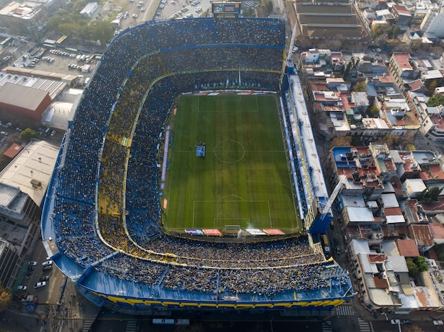 Buenos Aires Argentine mai 28 2023 photo aérienne au coucher du soleil Stade Boca Juniors Stade de football d'Argentine la Bombonera