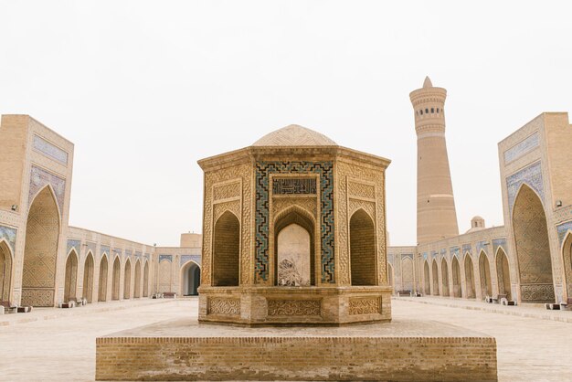 Bukhara Ouzbékistan décembre 2022 Mosquée de Kalyan La chaire sur la tombe du premier imam