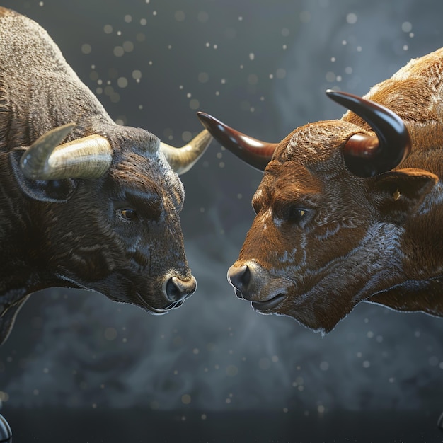 Bull et l'ours sur le marché boursier v 6 ID de travail c66f21f0b248420699db37571b66234a