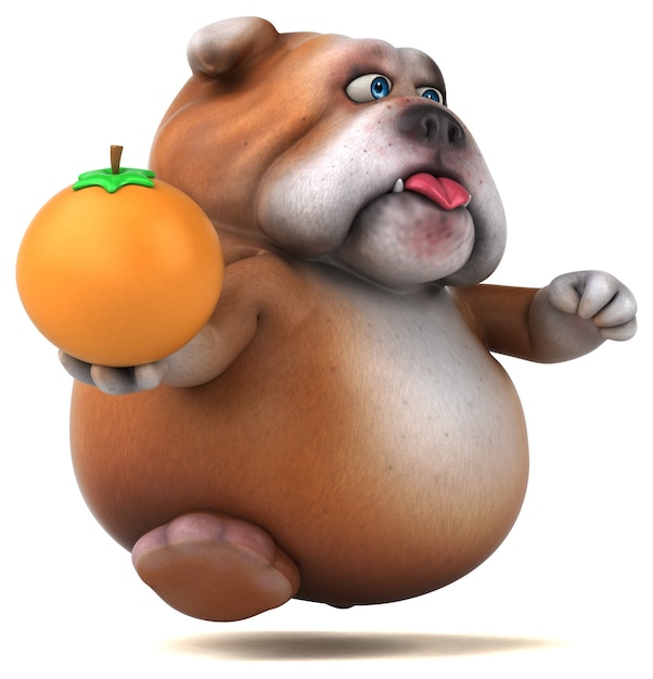 Bulldog amusant - Illustration 3D