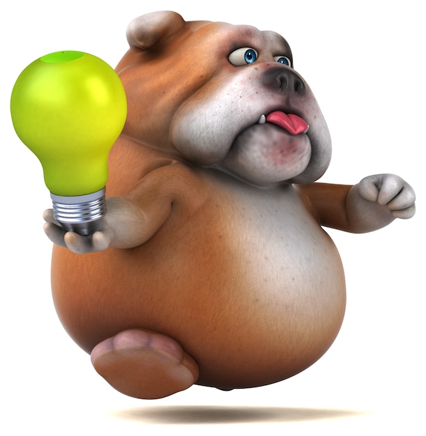 Bulldog amusant - Illustration 3D