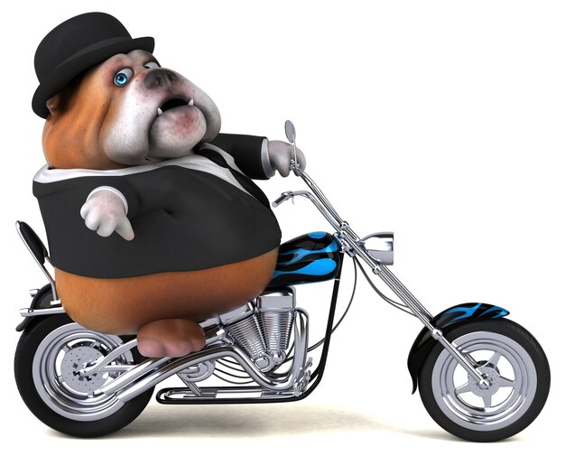 Bulldog amusant - Illustration 3D