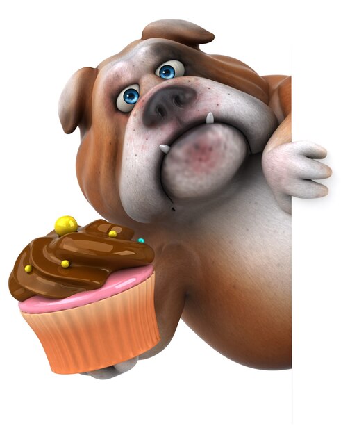 Bulldog amusant - personnage 3D