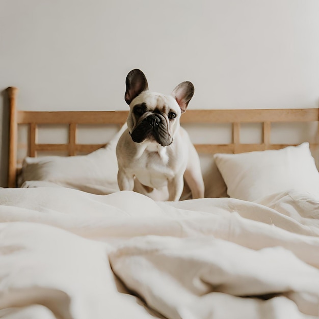 Photo le bulldog à la racine