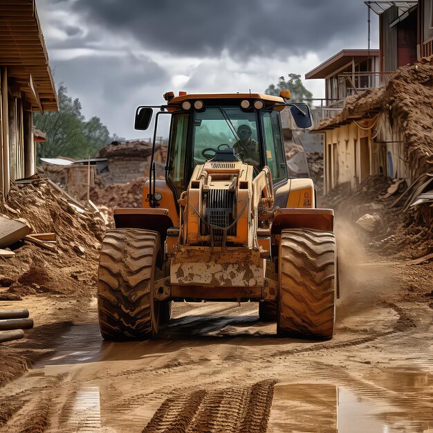 Un bulldozer avec une IA générative