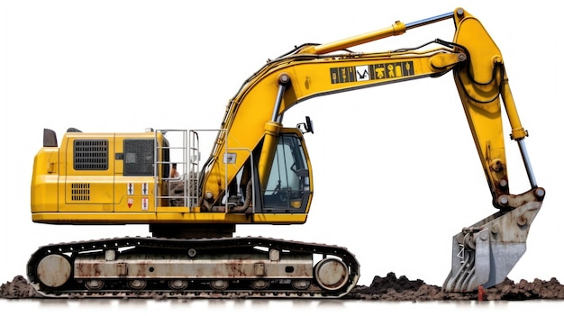 un bulldozer jaune est utilisé pour travailler dans la cour.