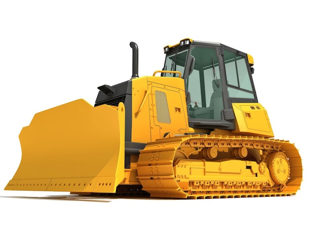 Photo bulldozer modèle 3d