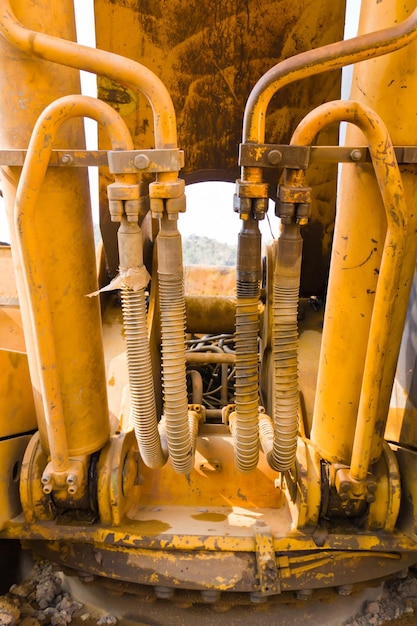 Photo les bulldozers à machines1