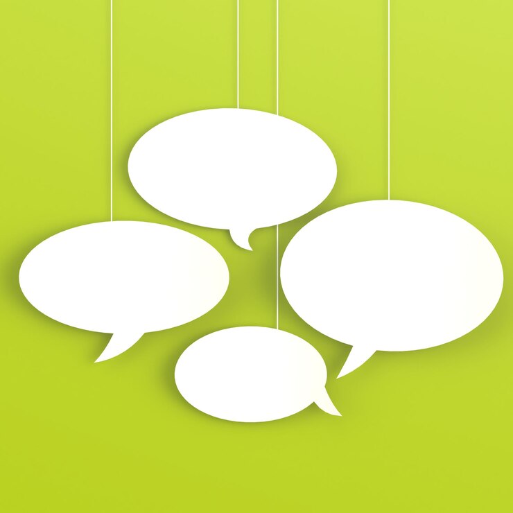 Photo bulle de conversation avec fond de couleur verte